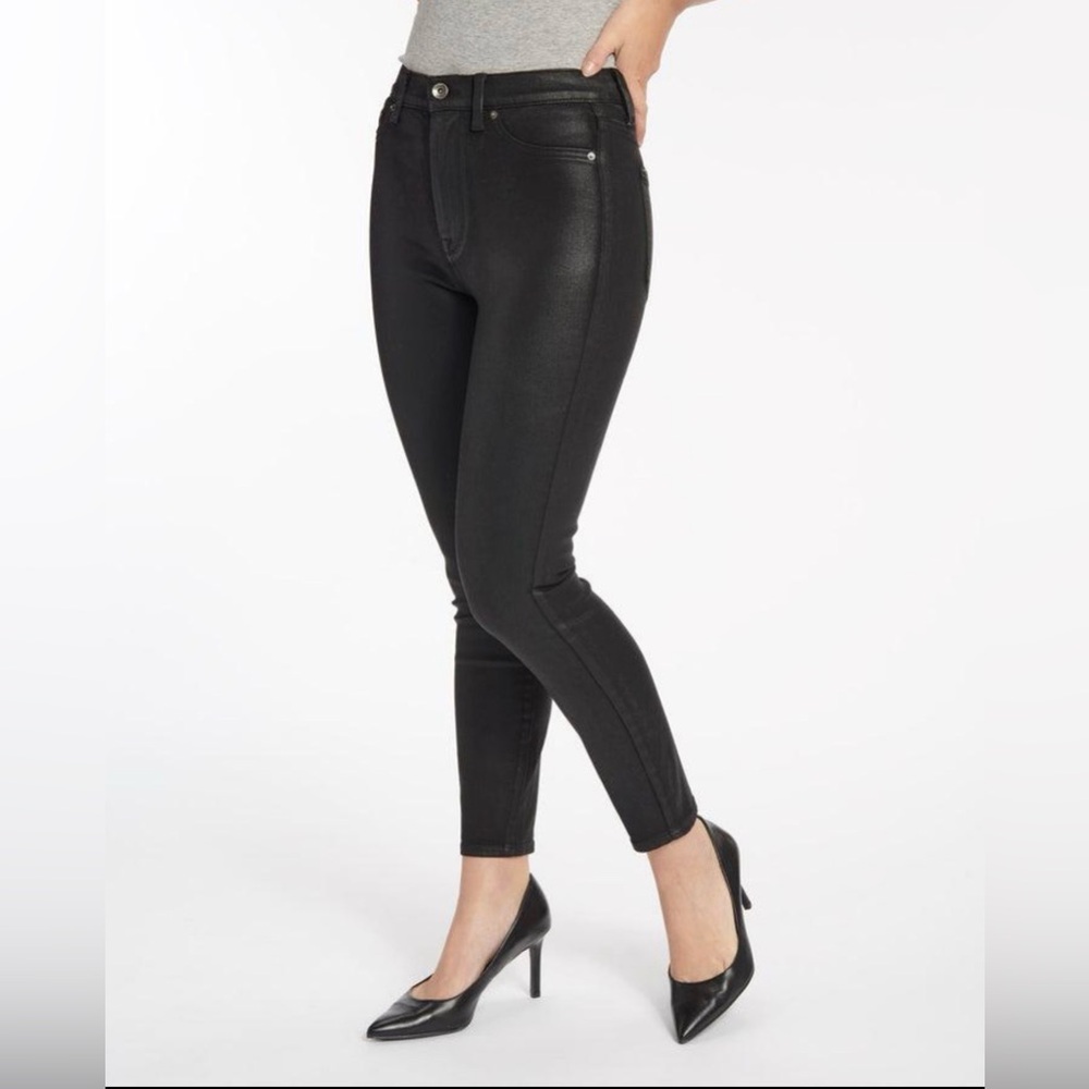 LOFT Black Coated Skinny Jeans Size 12 / 31 – Excellent Condition